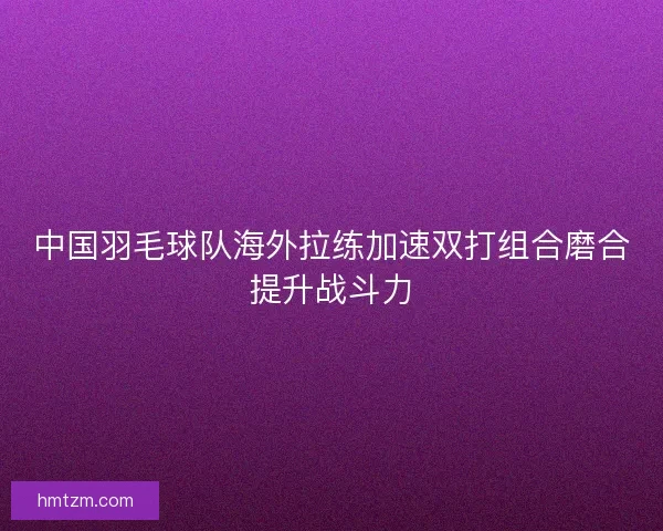 中国羽毛球队海外拉练加速双打组合磨合提升战斗力